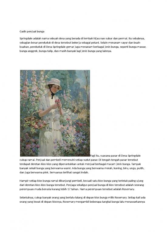 picture_Gadis Penjual Bunga | Cerita Anak